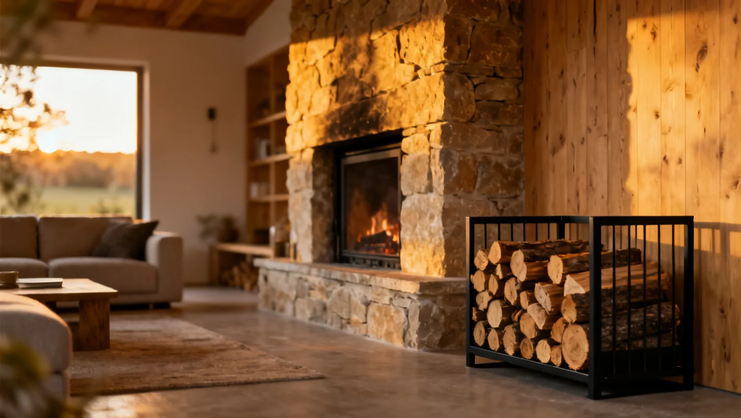 Junto a chimenea de piedra — Masía · Berguedà